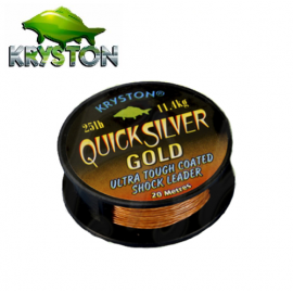 KRYSTON QUICKSILVER GOLD COATED SHOCK LEADER BROWN 45 LBRS