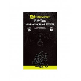 RidgeMonkey RM-Tec Mini Hook Ring Swivel ( Size 18 )
