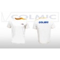 CAMISETA COLMIC BLANCA Y NARANJA MANGA CORTA TALLA M