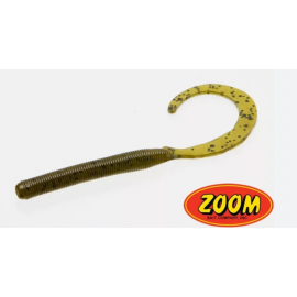 ZOOM CURLY TAIL WORM GREEN PUMPKIN